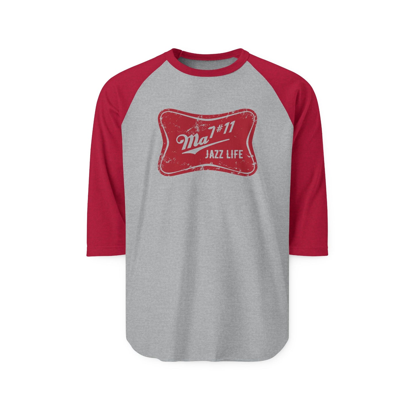 Jazz Life (Ma7#11) Three-Quarter Sleeve, Vintage Style Tee, Unique Jazz Apparel, Music Lover Gift, Unisex Casual Shirt