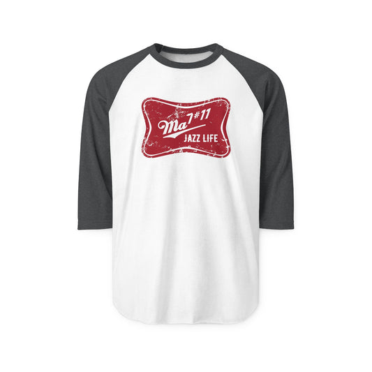 Jazz Life (Ma7#11) Three-Quarter Sleeve, Vintage Style Tee, Unique Jazz Apparel, Music Lover Gift, Unisex Casual Shirt