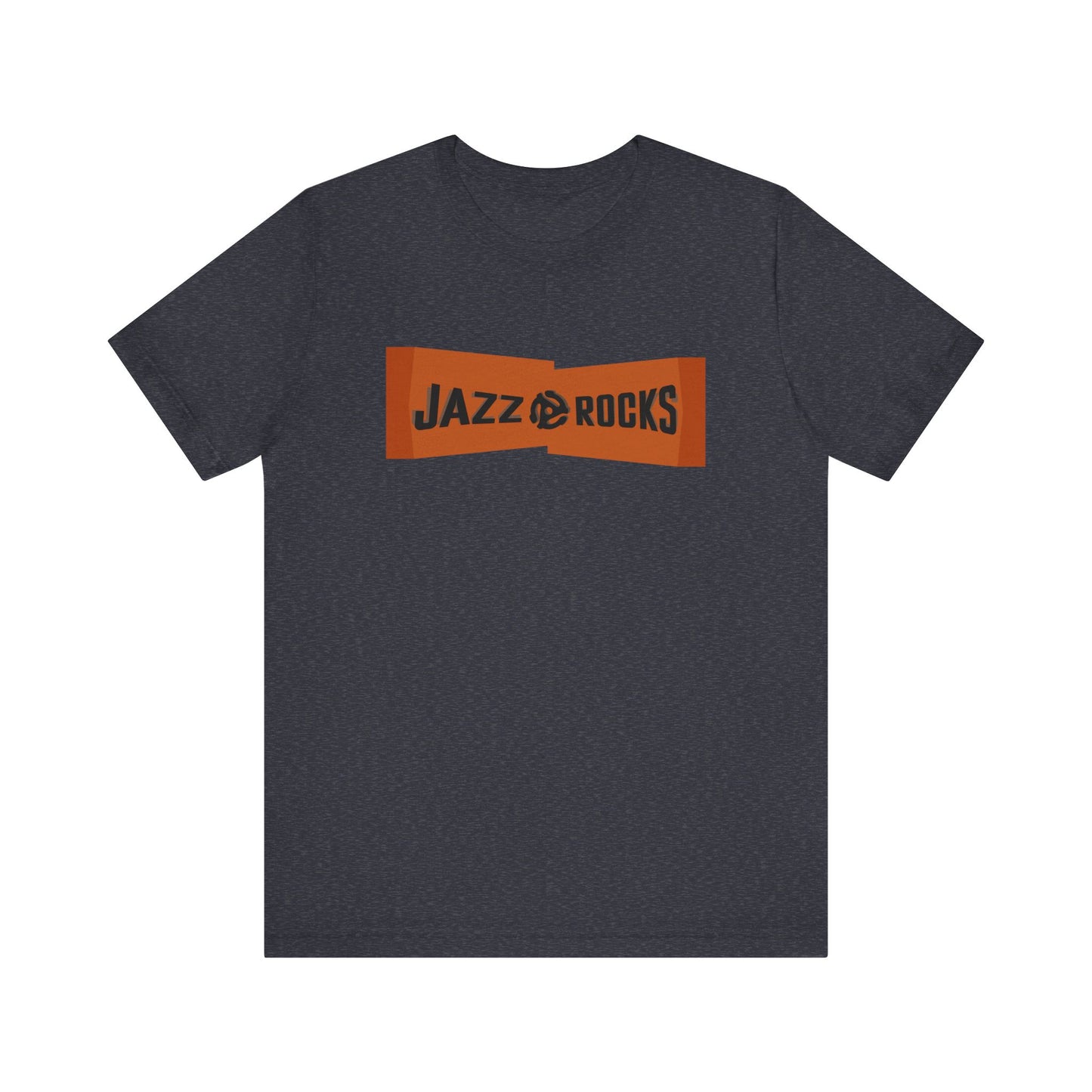 Jazz Rocks Unisex Tee with Vintage 45 RPM Adaptor