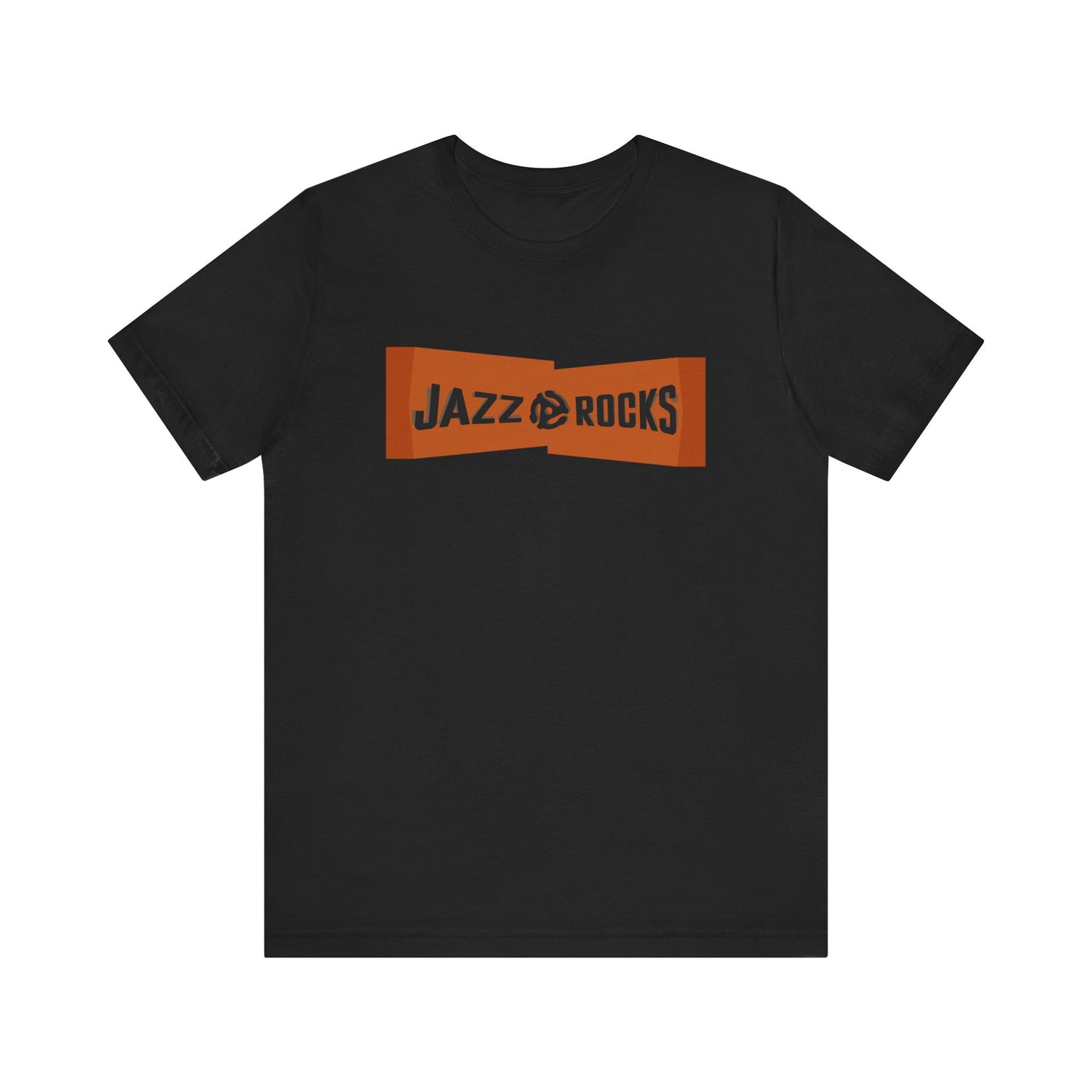 Jazz Rocks Unisex Tee with Vintage 45 RPM Adaptor