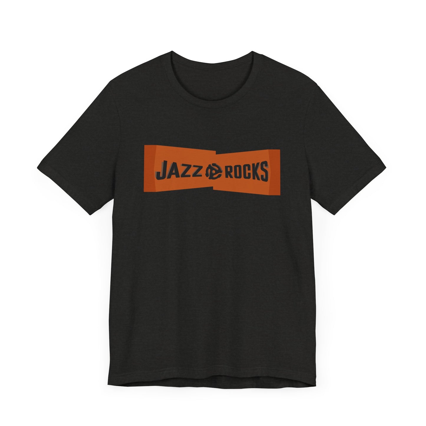 Jazz Rocks Unisex Tee with Vintage 45 RPM Adaptor