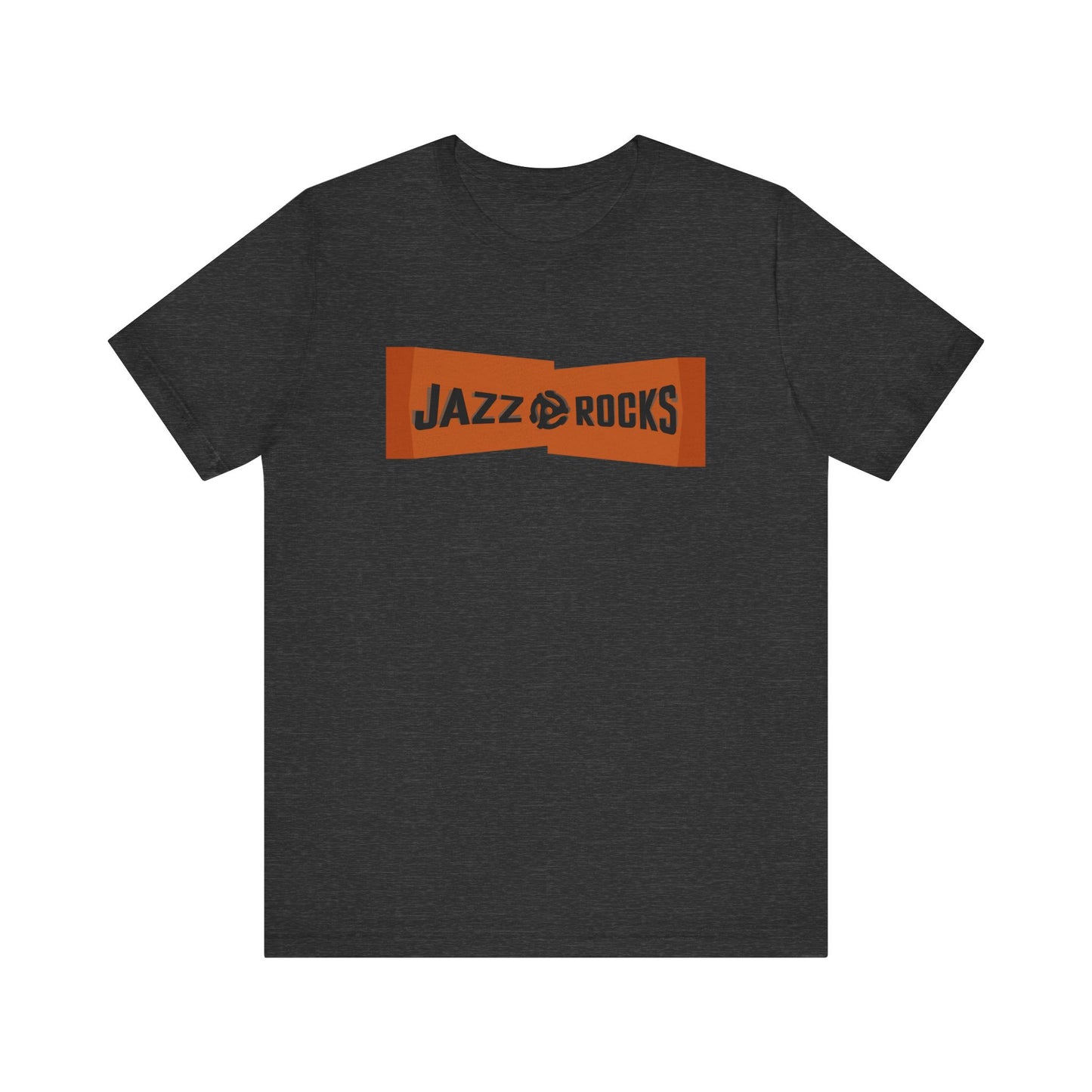 Jazz Rocks Unisex Tee with Vintage 45 RPM Adaptor