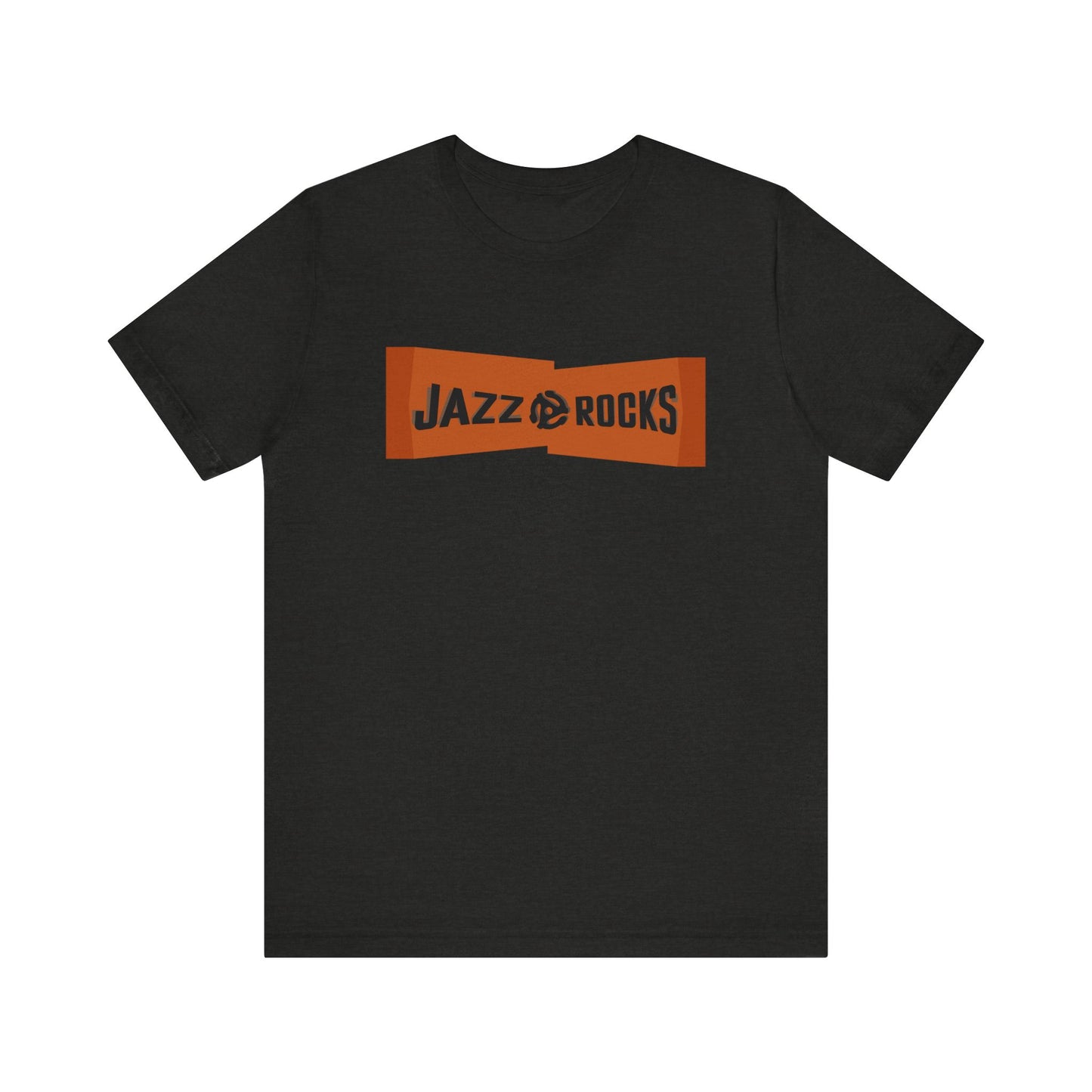 Jazz Rocks Unisex Tee with Vintage 45 RPM Adaptor