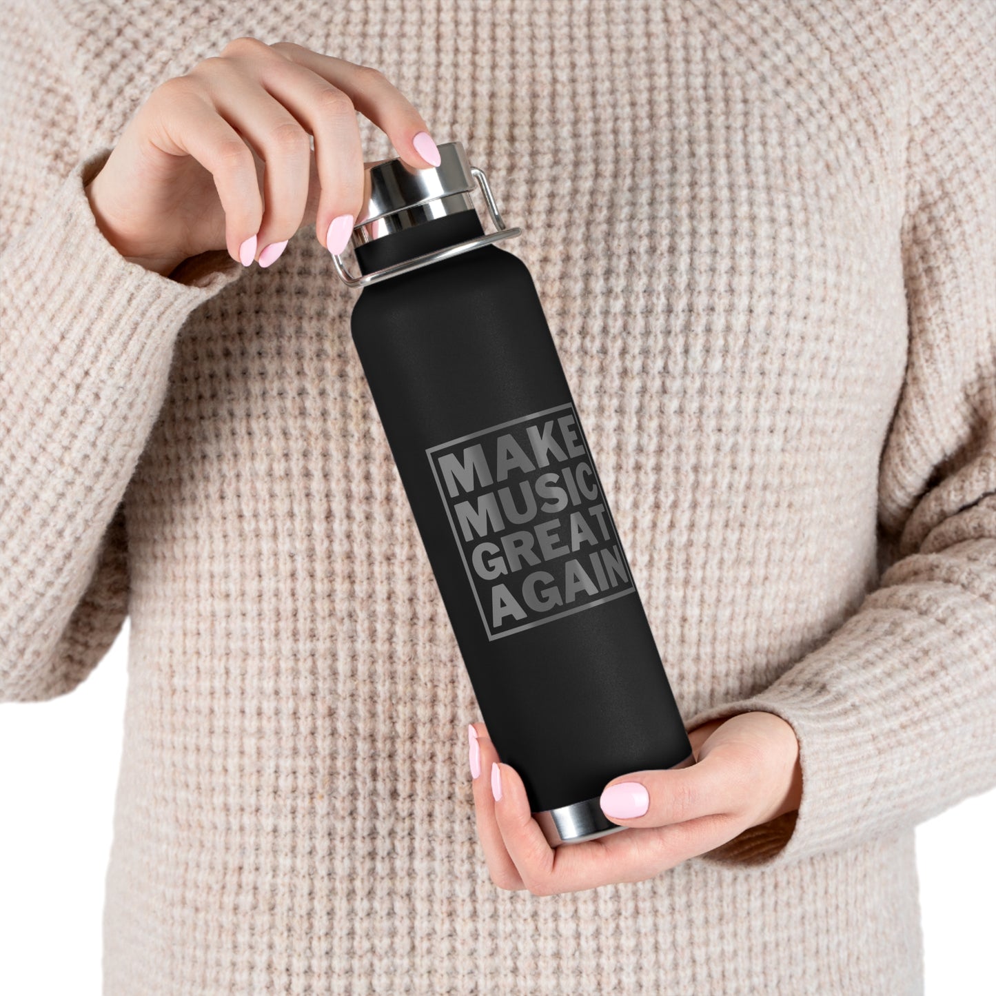 "Make Music Great Again" 22oz Vacuum Insulated Bottle (Black)