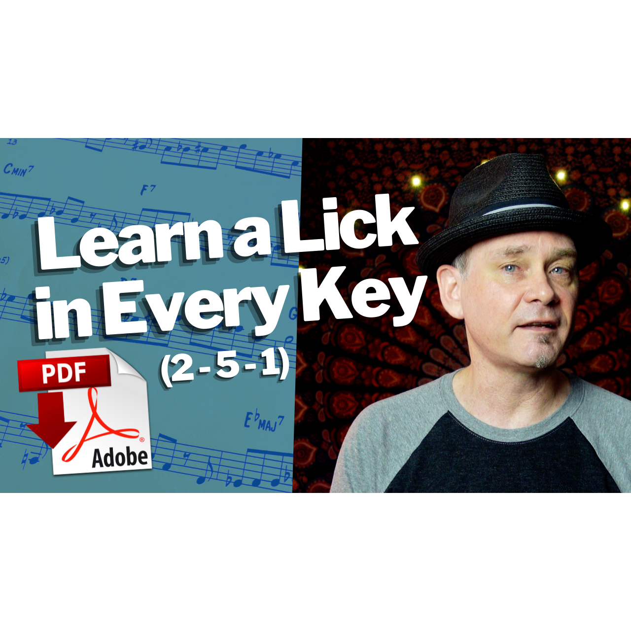 Learn a Lick in Every Key 2 5 1 (with 8 Backing Tracks)