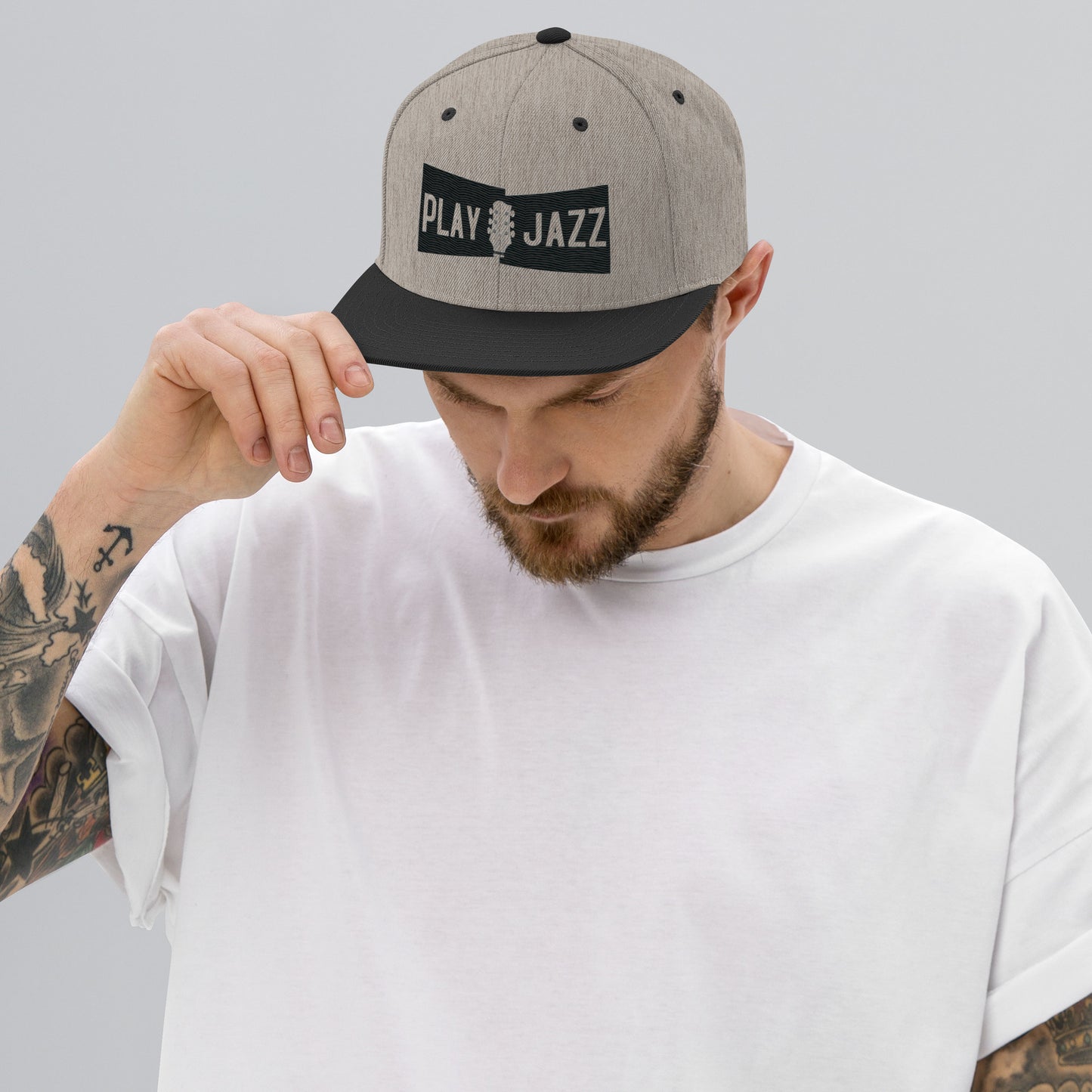 Play Jazz Flat Bill Cap (Heather/Black)